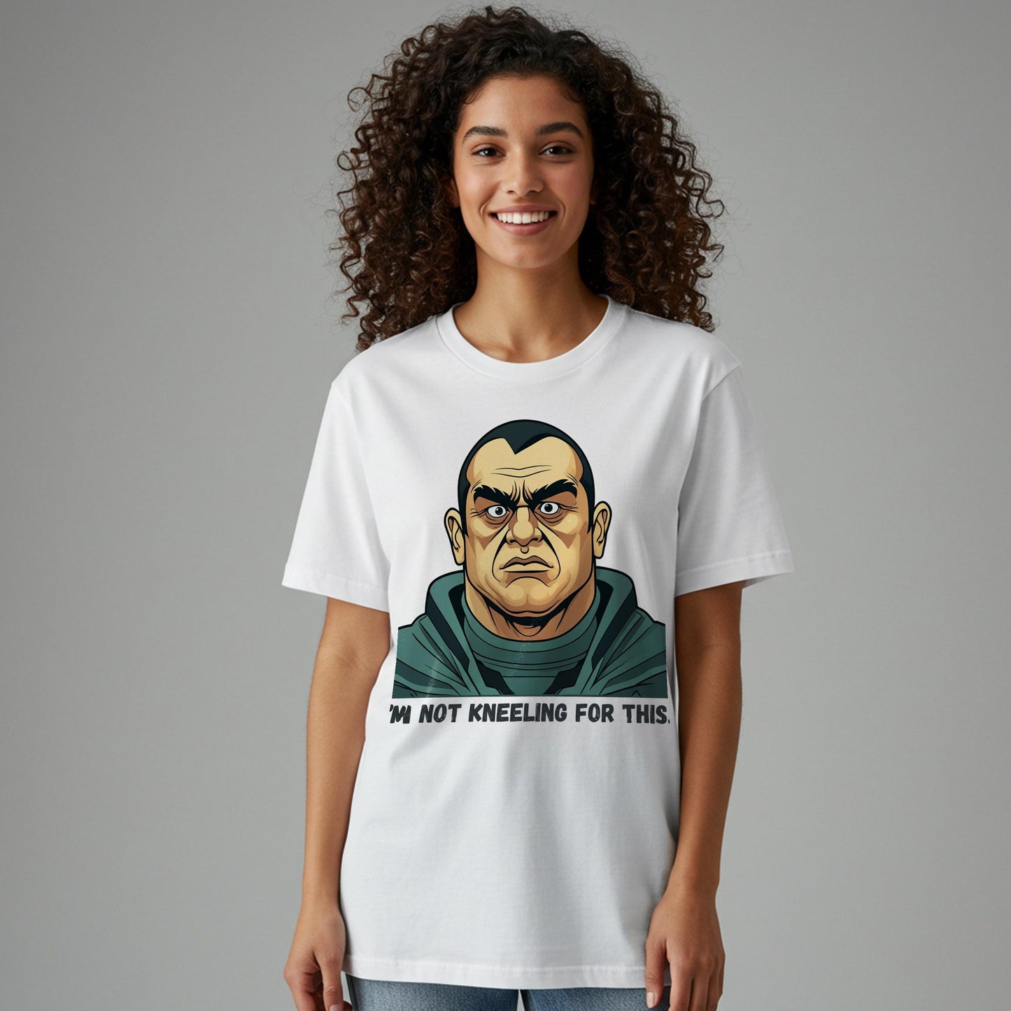 I'm not Kneeling For This. Defiant Unisex Garment-Dyed T-Shirt. Rebel Statement Tee. Non-Conformist Protest Apparel. Unyielding Spirit.