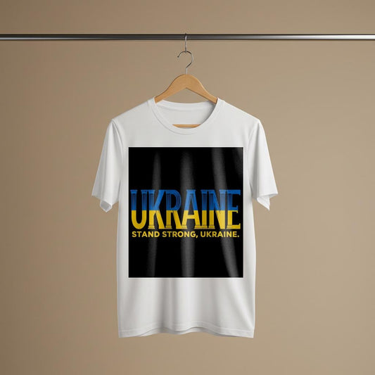 Unisex Garment-Dyed Ukraine Stand Strong T-Shirt | Ukrainian Flag Colors Tee | Support Ukraine Apparel | Patriotic Pride Gift for Solidarity