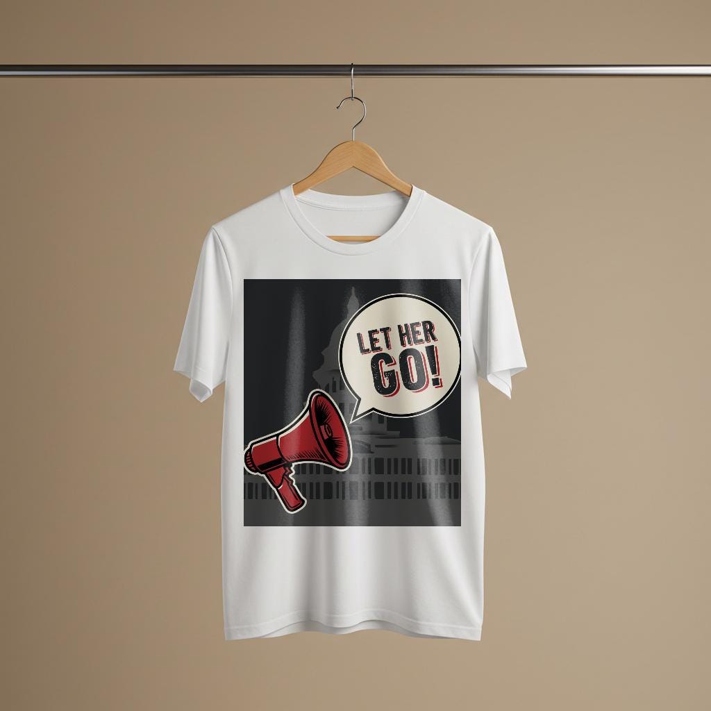Let Her Go Protest Shirt | Activist Tee | Political Statement Apparel | Freedom Civil Liberties Vintage Graphic Unisex Garment Dyed T-shirt