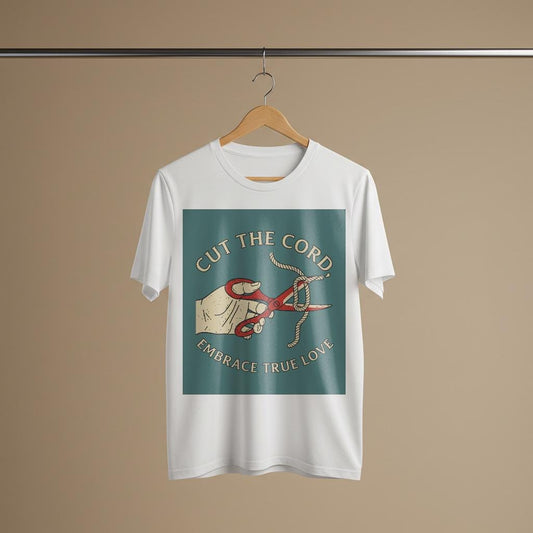 Cut the Cord Embrace True Love T-shirt | Liberation Empowerment Tee | Vintage Graphic Breakup Gift | Healing Journey Apparel | Garment Dyed