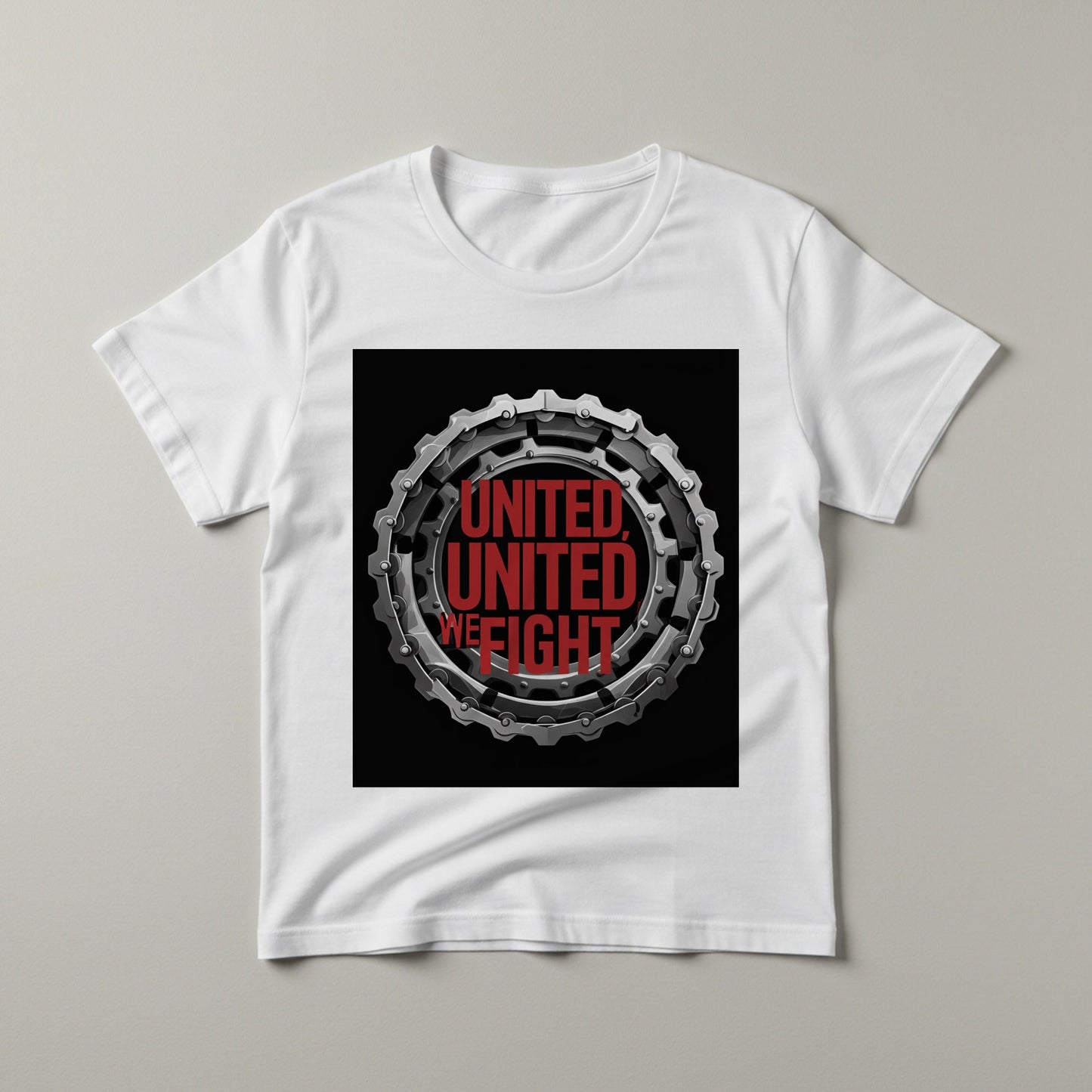 United We Fight T-shirt | Solidarity Activist Apparel | Resistance Collective Strength Tee | Chain Gear Industrial Style Graphic Shirt