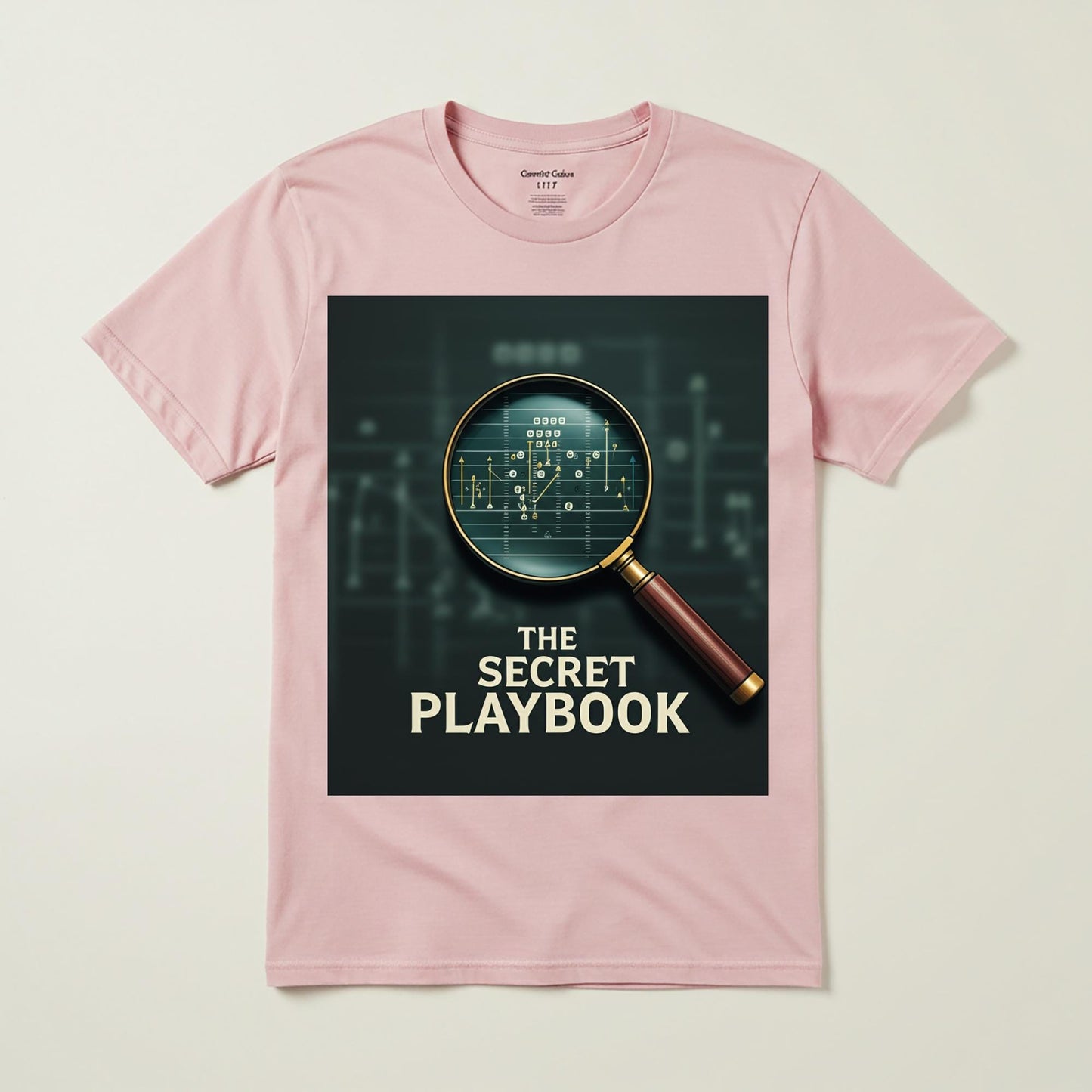 Secret Playbook Football Strategy T-Shirt | Game Plan Coach Gift | Tactical Sports Fan Apparel | Garment-Dyed Unisex Tee for Avid Fans