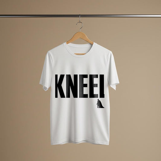Kneel T-Shirt General Zod Iconic Movie Quote Pop Culture Superhero Villain Tee Minimalist Design Unisex Garment-Dyed Shirt Fan Gift
