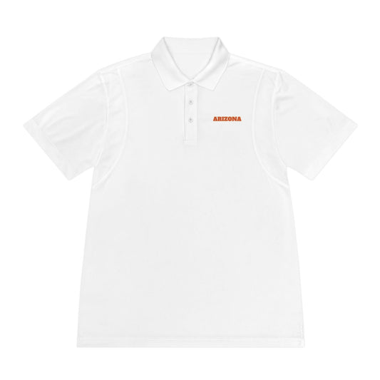 Vintage Arizona Sunset Desert Polo Shirt - Retro Saguaro Cactus & Monument Valley Design