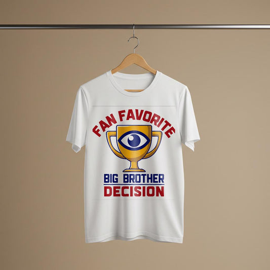 Big Brother Fan Favorite Decision Tee | Reality TV Show Merchandise | Eye Trophy Graphic | Unisex Garment Dyed T-Shirt Gift for Avid Viewers