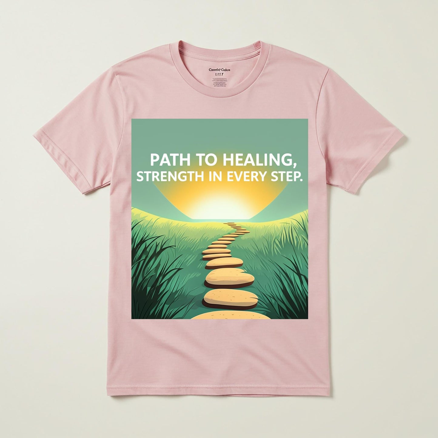 Healing Journey Unisex T-shirt | Strength In Every Step Motivational Garment-Dyed Tee | Inspirational Recovery & Personal Growth Gift