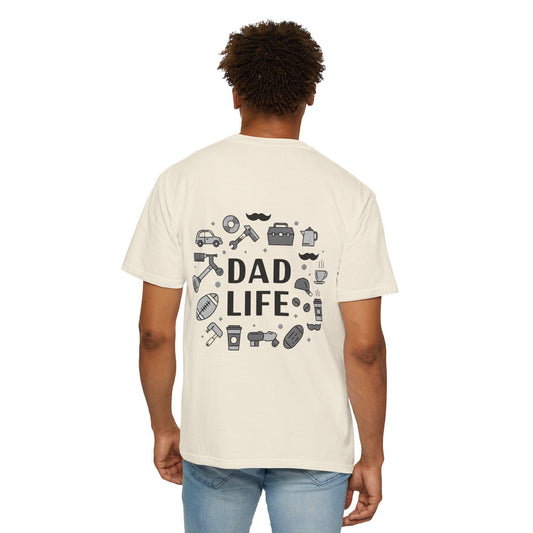 Dad Life Minimalist Back Print Tee - Clean Icon Design for Dads - Comfort Colors T-Shirt - Father's Day Gift - Modern & Masculine Style