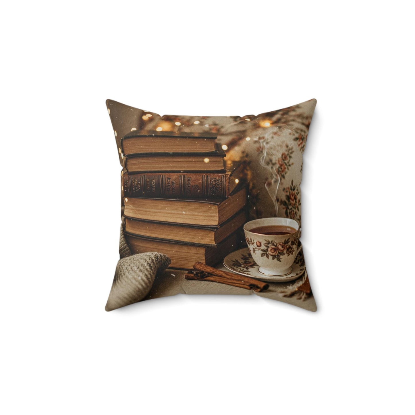 Cozy Book Nook Throw Pillow - Literary Decor for Book Lovers & Reading Corners