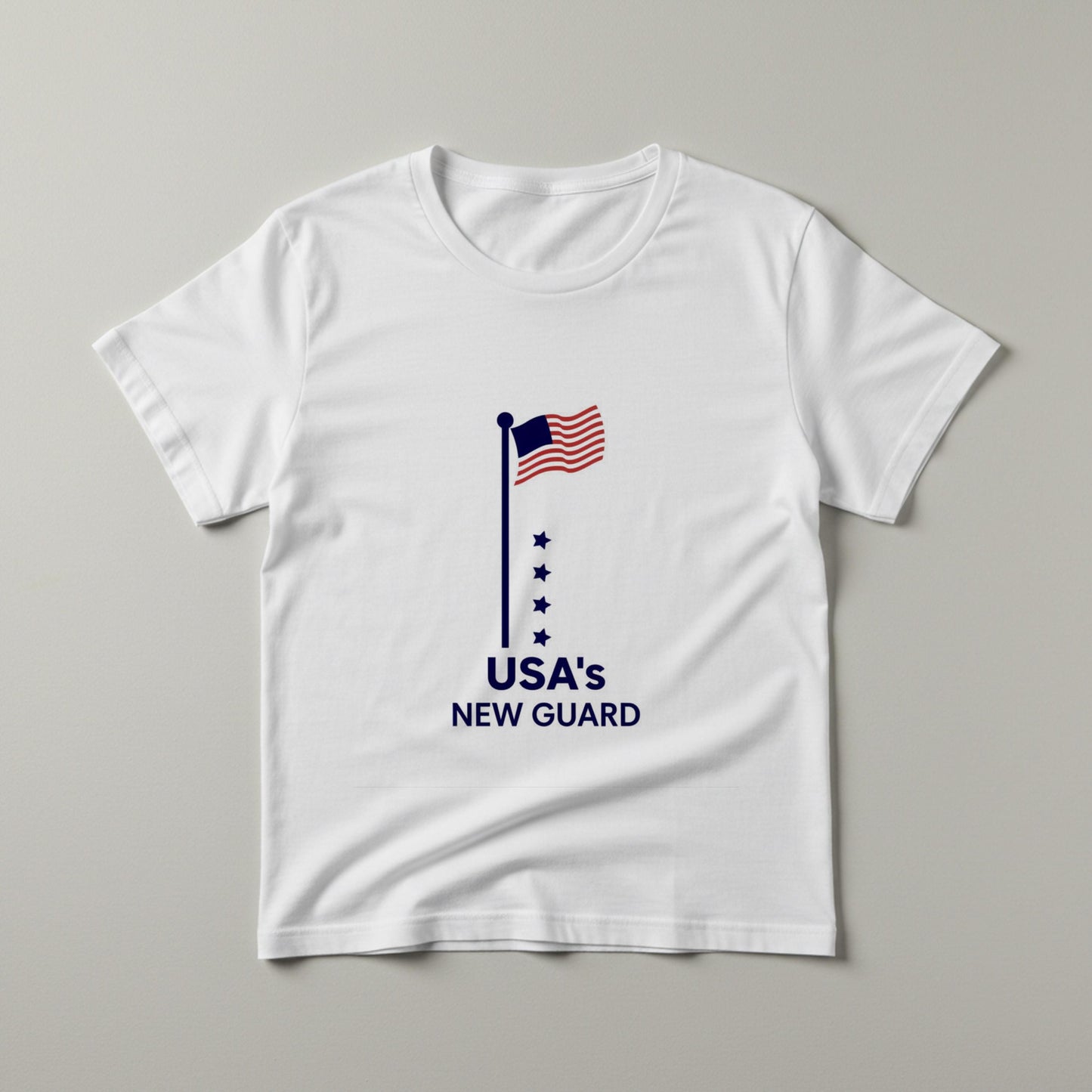 Unisex Garment-Dyed Patriotic Tee | USA's New Guard American Flag Shirt | Minimalist Pride Apparel | 4th of July Veterans Day Gift