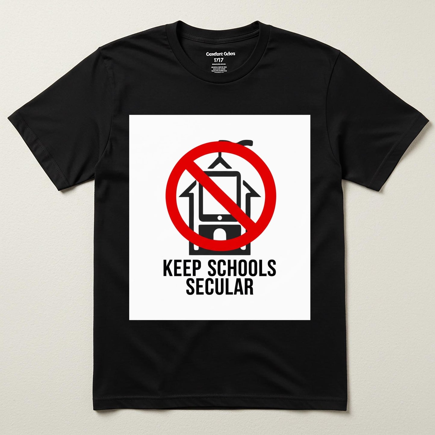 Keep Schools Secular Unisex Garment-Dyed T-shirt | Separation of Church and State Activist Protest Wear | Secular Education Advocate Tee