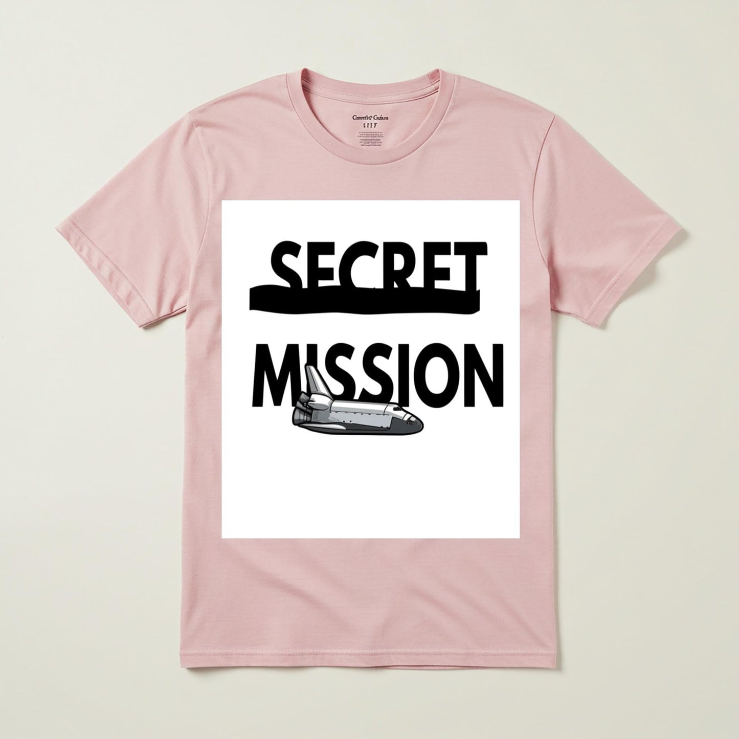 Secret Mission Space Shuttle Tee | Unisex Garment-Dyed T-Shirt | Kids & Adult Astronaut Mission Shirt | Sci-Fi Adventure Graphic Apparel