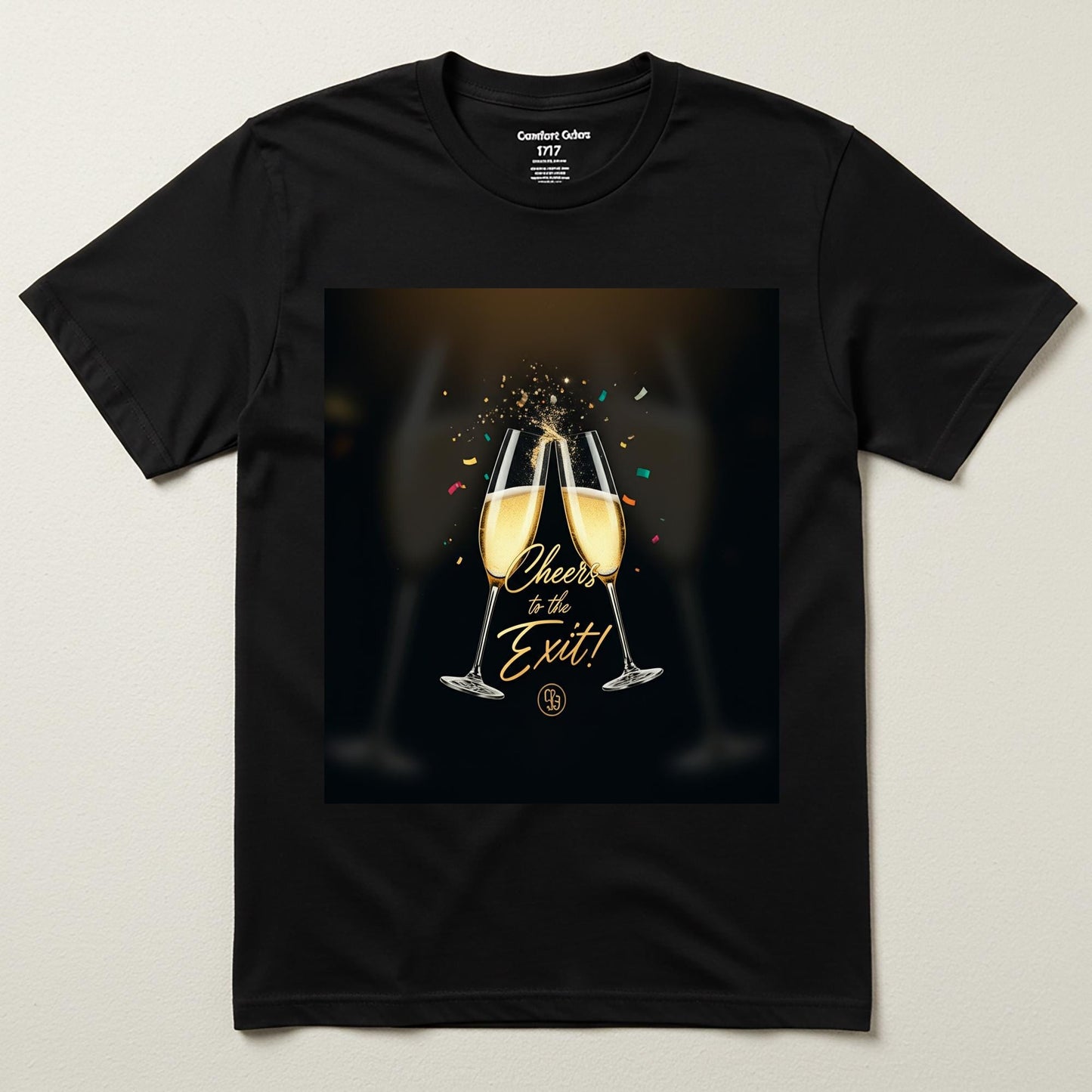 Cheers to the Exit T-Shirt | Farewell Gift for Retirement, Graduation, New Job | Celebration Apparel for New Beginnings & Milestones