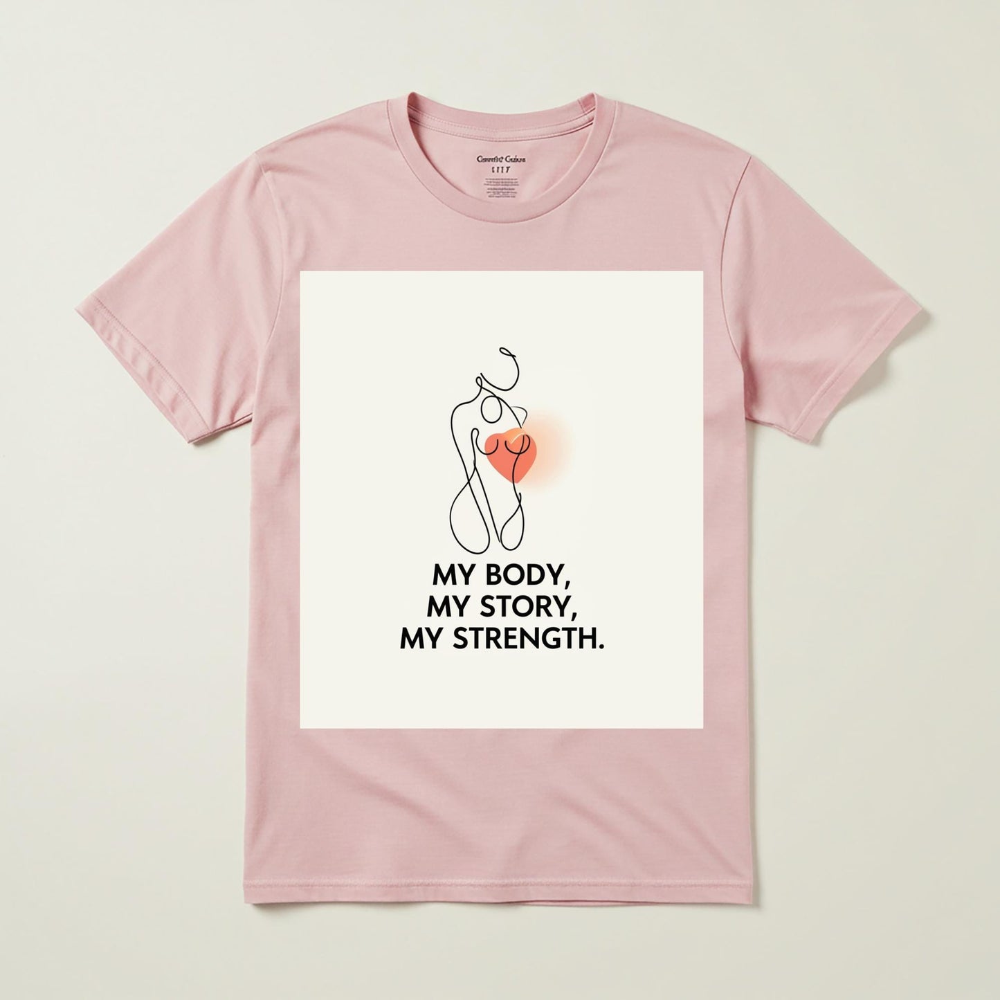 My Body My Story My Strength Unisex Garment-Dyed T-shirt | Empowering Self-Love Apparel | Minimalist Line Art Tee | Body Positivity Gift