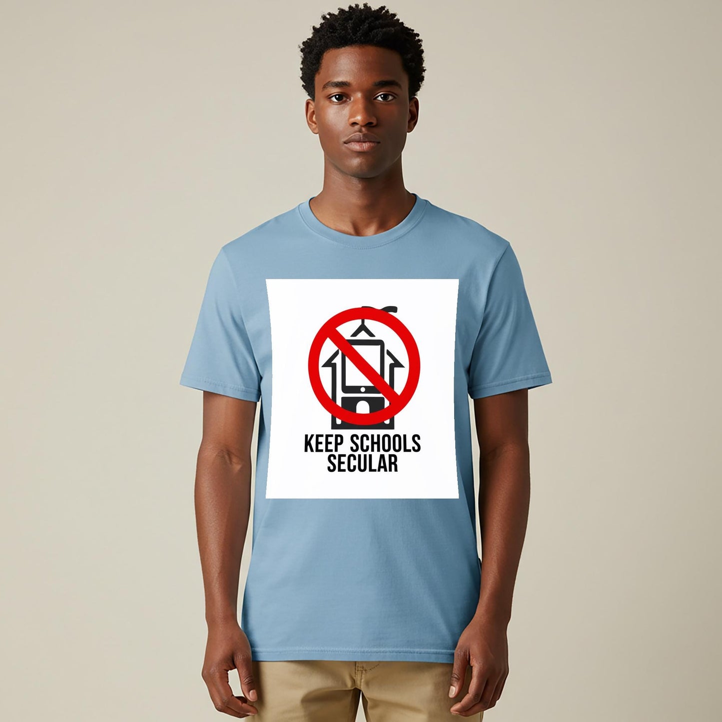 Keep Schools Secular Unisex Garment-Dyed T-shirt | Separation of Church and State Activist Protest Wear | Secular Education Advocate Tee