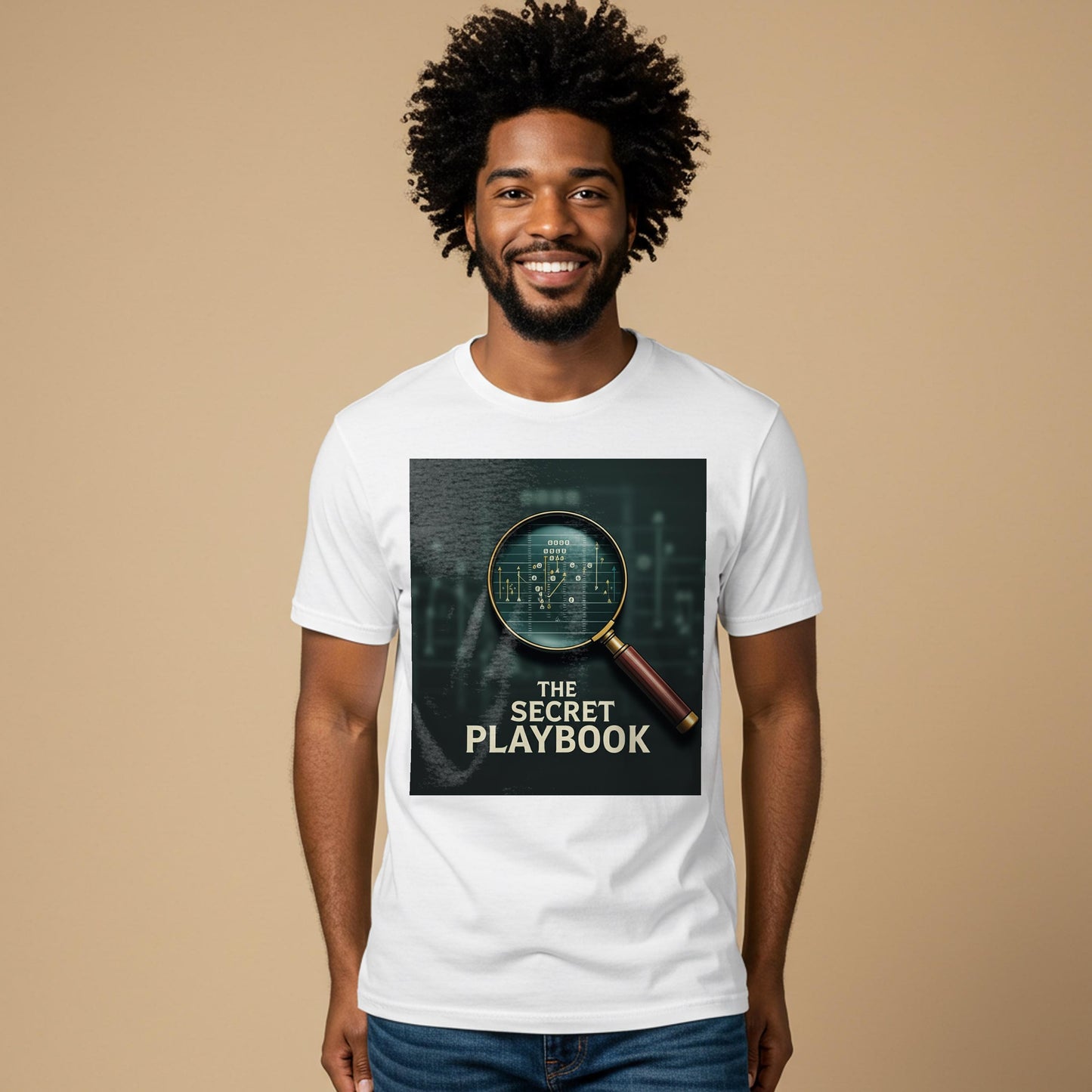 Secret Playbook Football Strategy T-Shirt | Game Plan Coach Gift | Tactical Sports Fan Apparel | Garment-Dyed Unisex Tee for Avid Fans