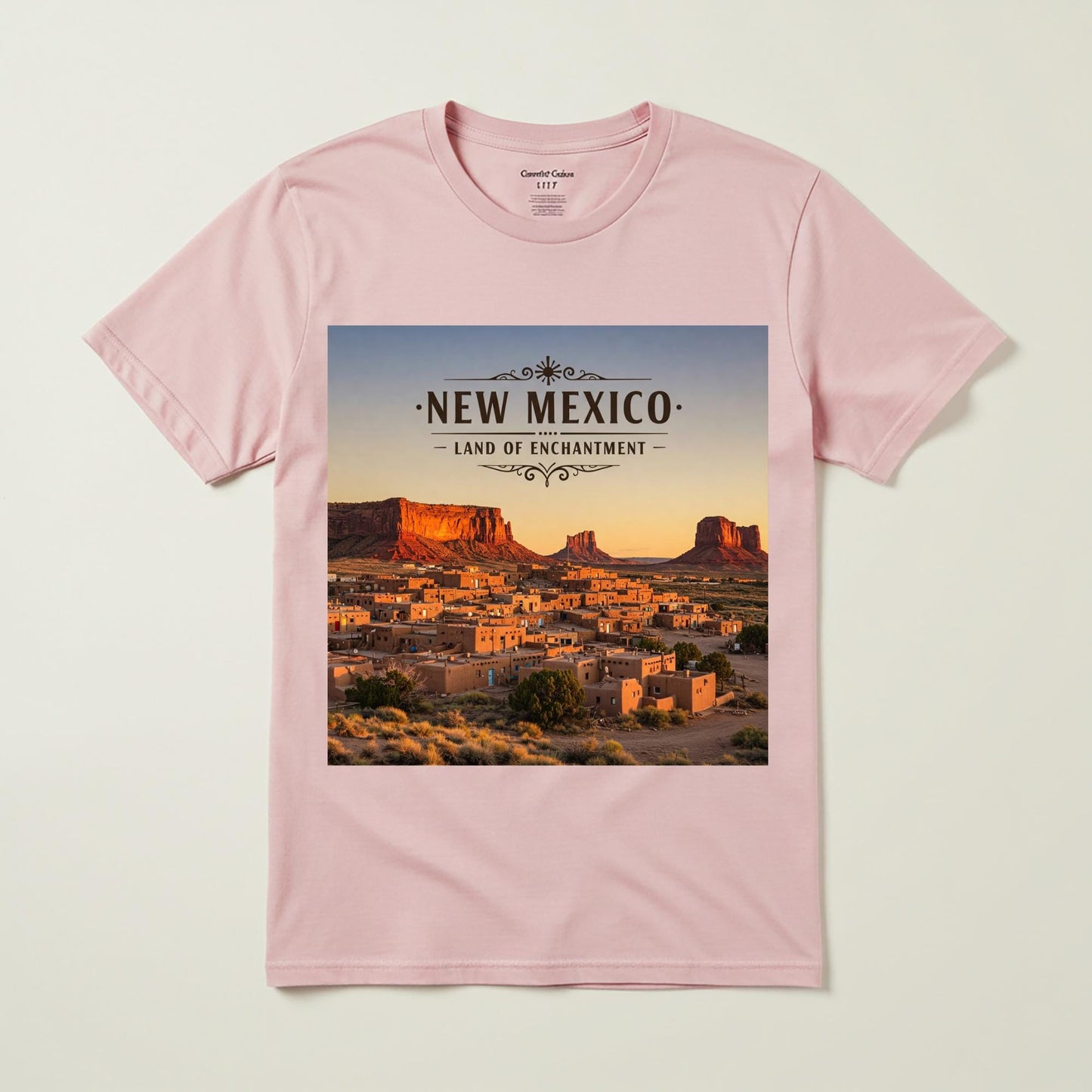 New Mexico Land of Enchantment T-Shirt | Southwestern Desert Landscape Tee | Vintage Style Travel Tee | State Pride Garment-Dyed Unisex
