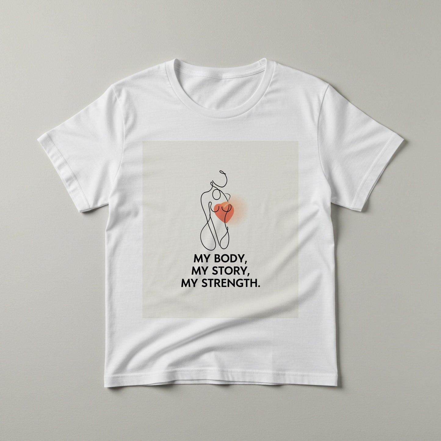 My Body My Story My Strength Unisex Garment-Dyed T-shirt | Empowering Self-Love Apparel | Minimalist Line Art Tee | Body Positivity Gift