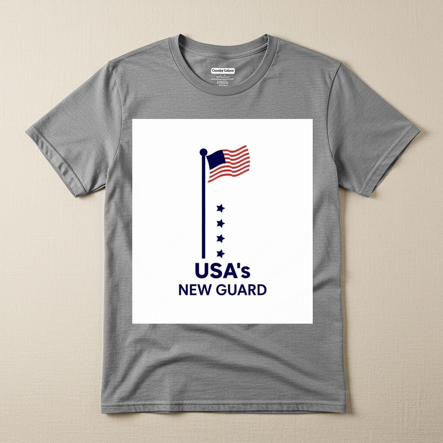 Unisex Garment-Dyed Patriotic Tee | USA's New Guard American Flag Shirt | Minimalist Pride Apparel | 4th of July Veterans Day Gift