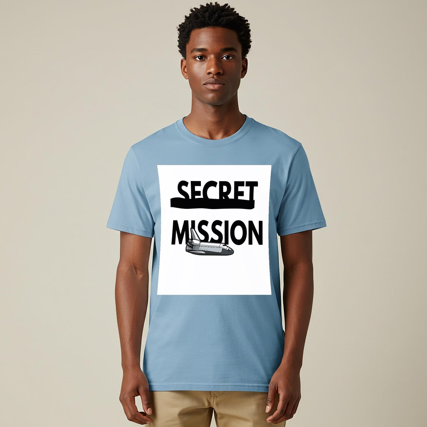Secret Mission Space Shuttle Tee | Unisex Garment-Dyed T-Shirt | Kids & Adult Astronaut Mission Shirt | Sci-Fi Adventure Graphic Apparel