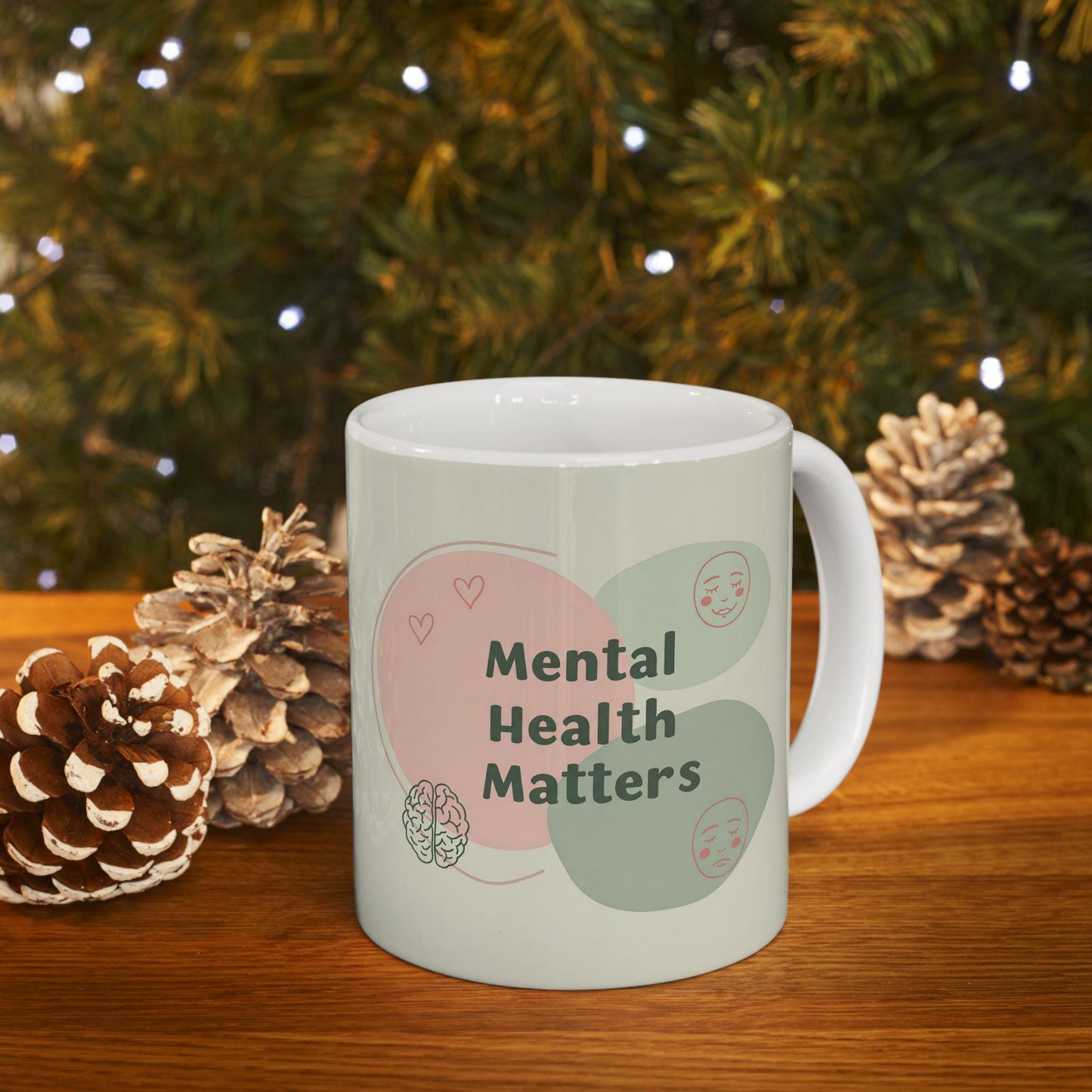 Mental Health Matters Mug - Inspirational Self-Care Coffee Cup for Morning Motivation
