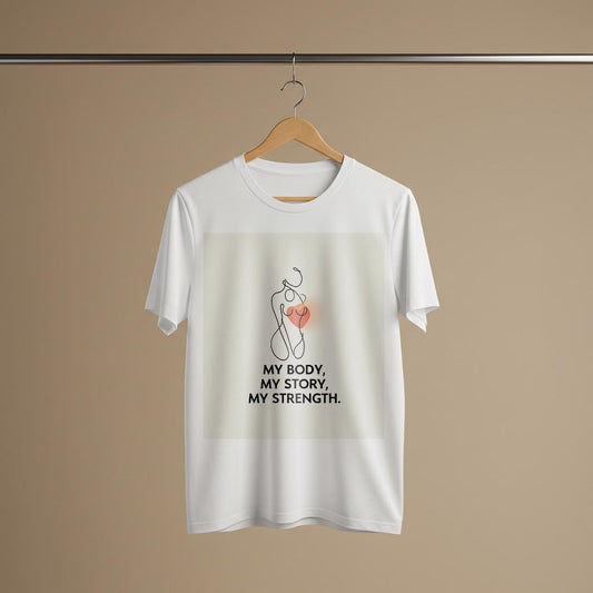 My Body My Story My Strength Unisex Garment-Dyed T-shirt | Empowering Self-Love Apparel | Minimalist Line Art Tee | Body Positivity Gift