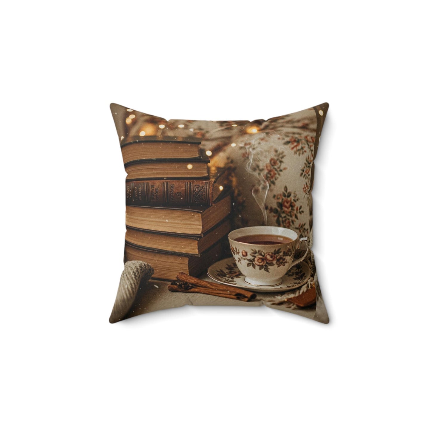 Cozy Book Nook Throw Pillow - Literary Decor for Book Lovers & Reading Corners