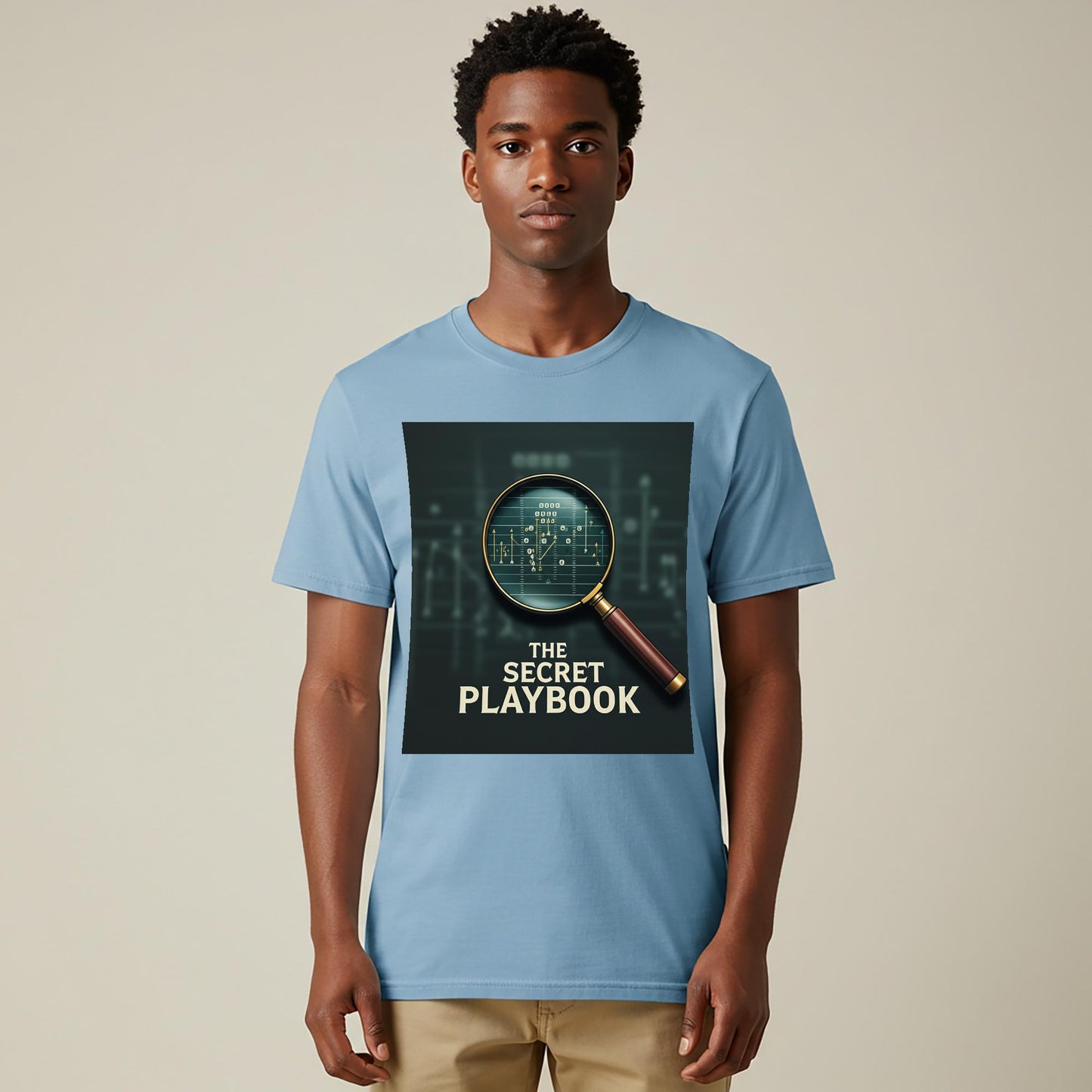 Secret Playbook Football Strategy T-Shirt | Game Plan Coach Gift | Tactical Sports Fan Apparel | Garment-Dyed Unisex Tee for Avid Fans