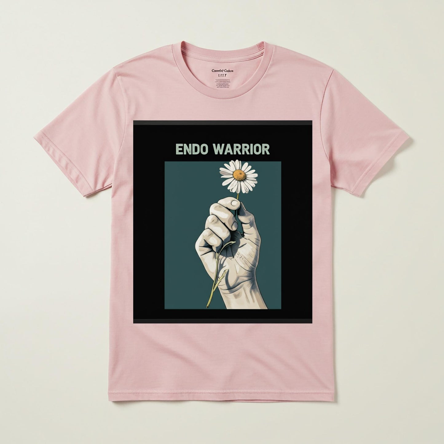 Endo Warrior T-shirt | Endometriosis Awareness Shirt | Chronic Illness Support Tee | Empowering Daisy Design | Unisex Garment-Dyed Gift