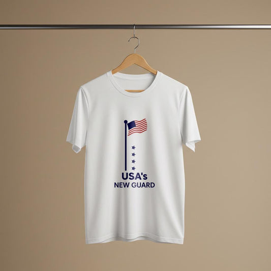 Unisex Garment-Dyed Patriotic Tee | USA's New Guard American Flag Shirt | Minimalist Pride Apparel | 4th of July Veterans Day Gift