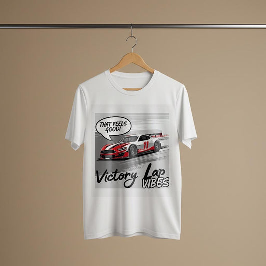 Unisex Garment-Dyed Race Car T-Shirt | Victory Lap Vibes Sports Car Graphic Tee | Motorsports Fan Apparel | Adrenaline Speed Enthusiast Gift