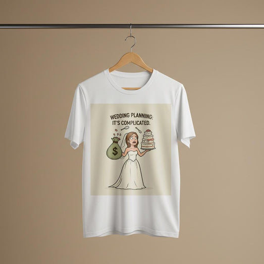 Wedding Planning It's Complicated Funny T-Shirt for Bride to Be | Relatable Engagement Humor Tee | Bridal Shower Gift Idea for Her